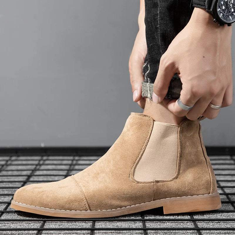 Vera Women's Suede Chelsea Boots - fabric and finish detail