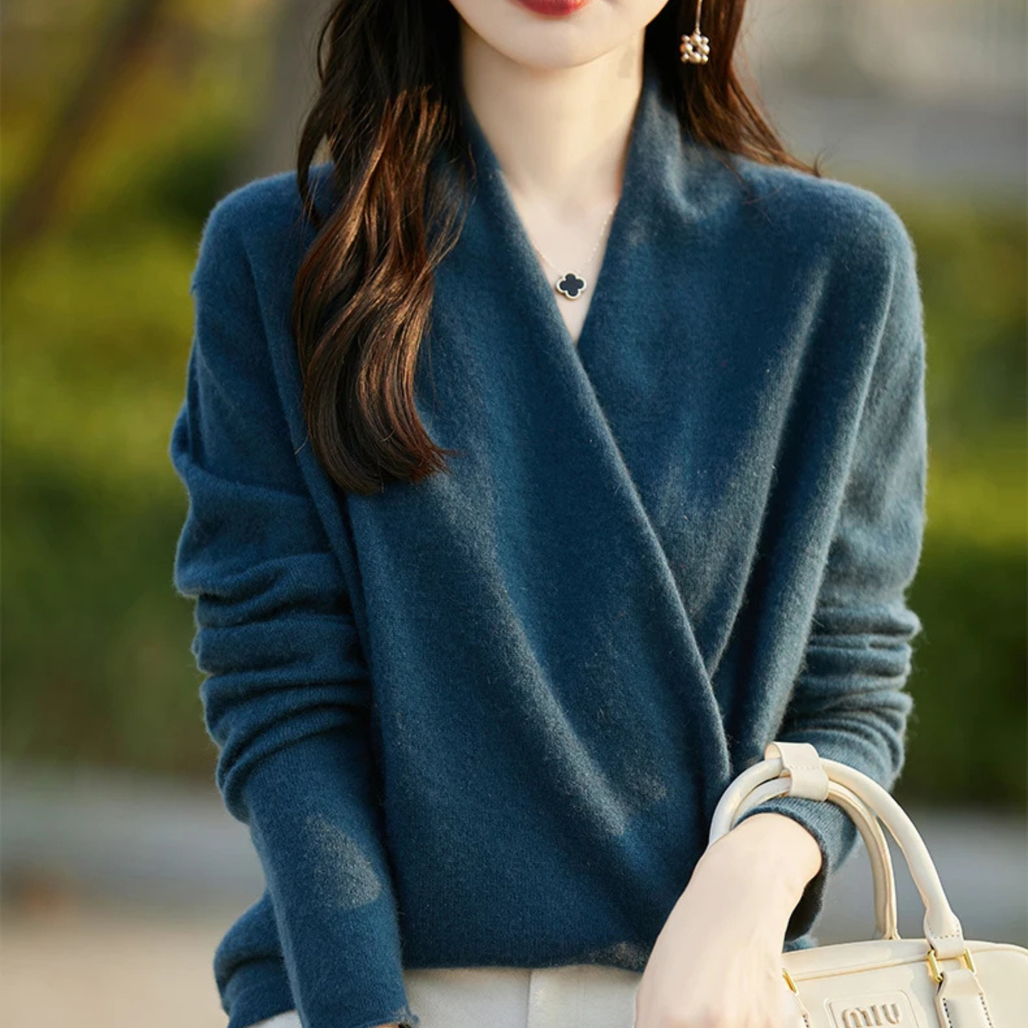 Wilda Women's Sweater - fabric and finish detail