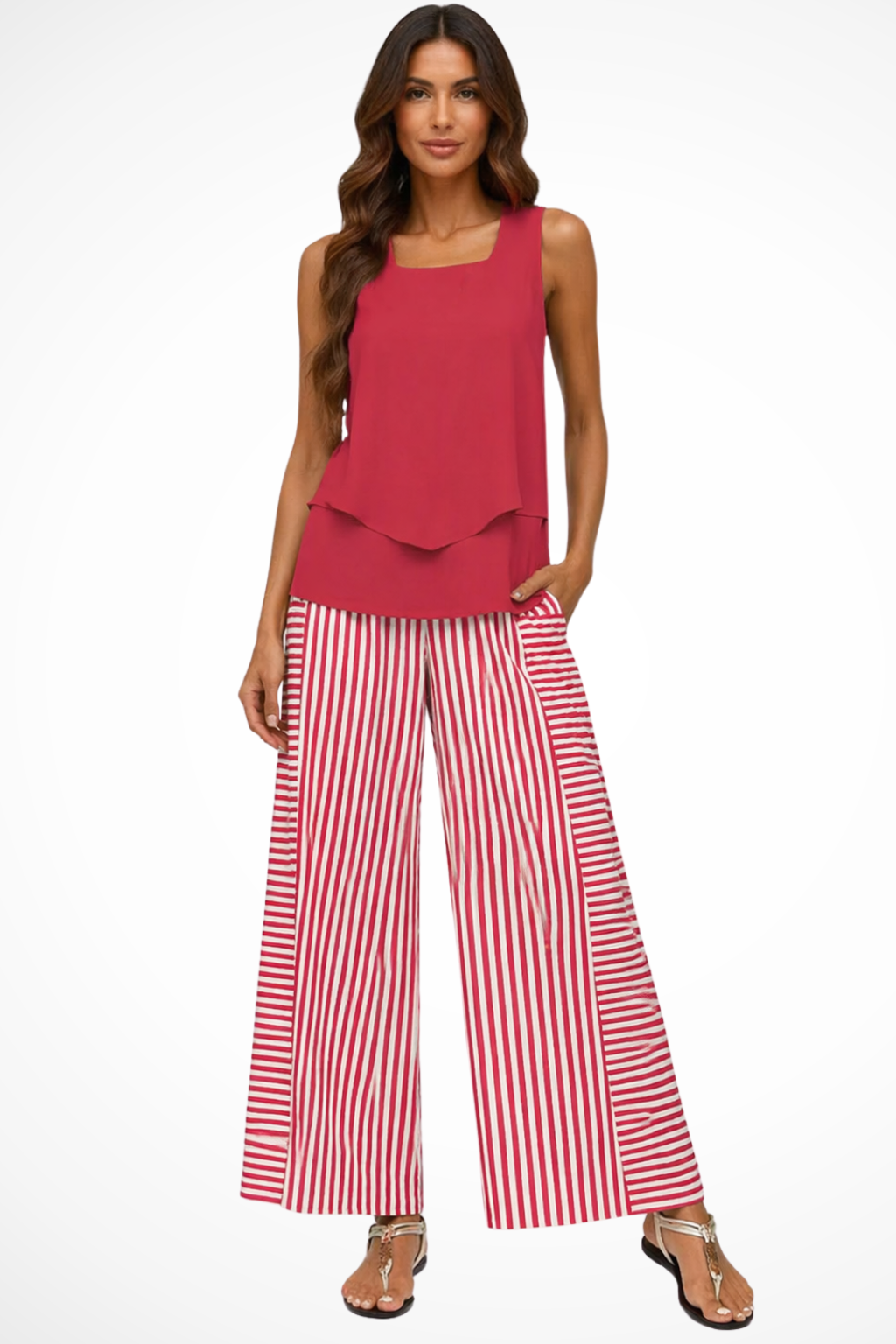 Sophie Women's Wide Leg Trousers - close-up detail