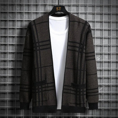 Rosa Women's Plaid Cardigan - back view