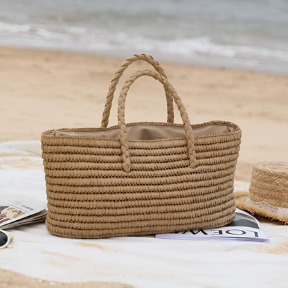 Handwoven Straw Tote Bag