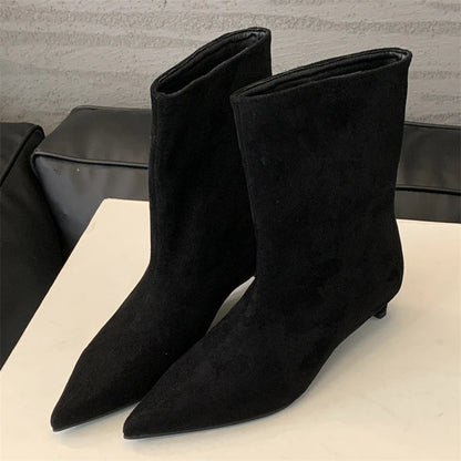 Saskia Women's Ankle Boots - fabric and finish detail