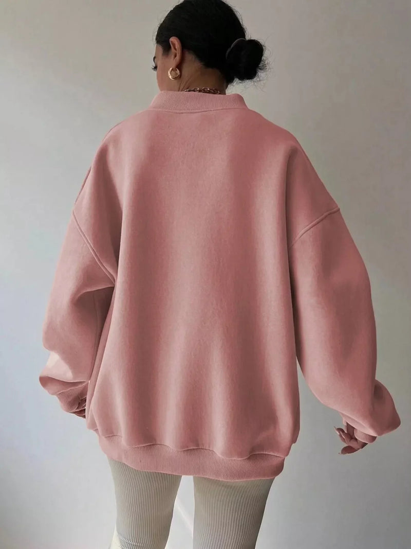 Margot Women's Oversized Sweater - fabric and finish detail