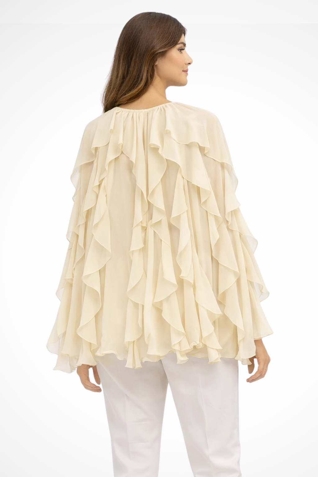 Nora Women's Ruffled Blouse - back view