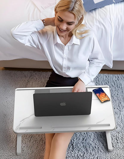 Isle Adjustable Adjustable Laptop Stand - fabric and finish detail