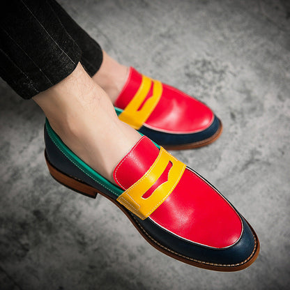 Rufus Men's Block Heel Loafers - full-length view
