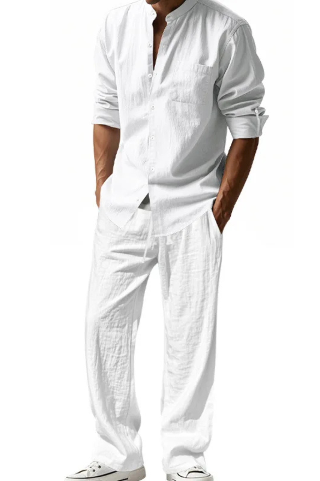 Hugo Men's Linen Trousers - close-up detail