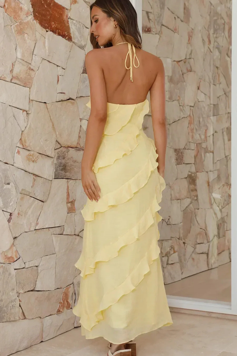 Paloma Women's Maxi Dress - fabric and finish detail