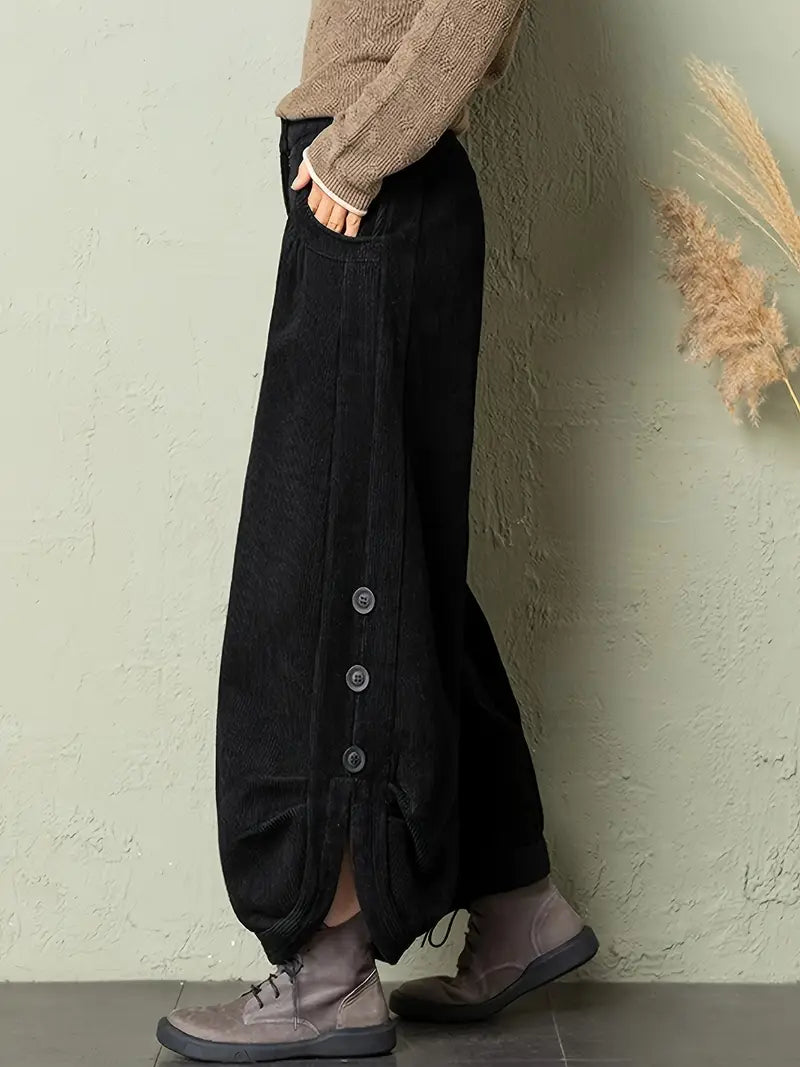 Noor Women's Corduroy Pant - close-up detail