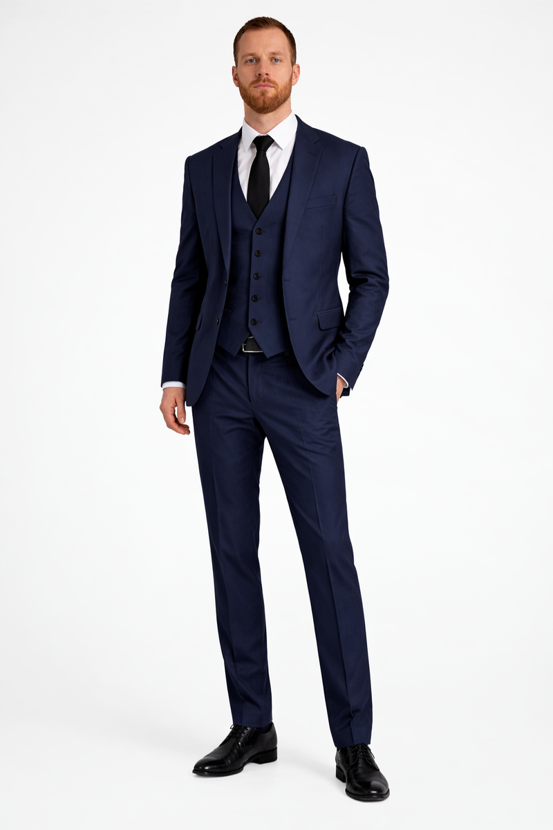 Fabian Men's Linen Vest - full-length view