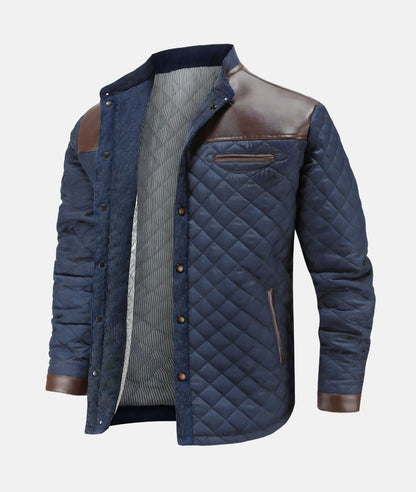 Rufus Men's Quilted Jacket - fabric and finish detail