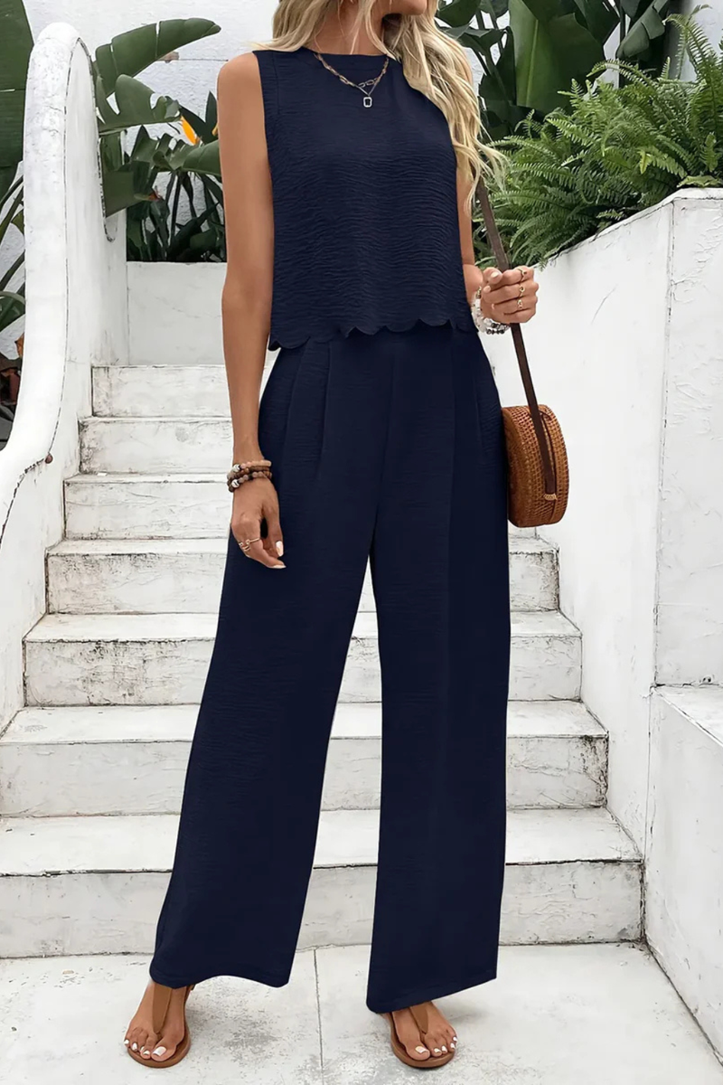 Jolie Women's Wide Leg Trousers - flat lay