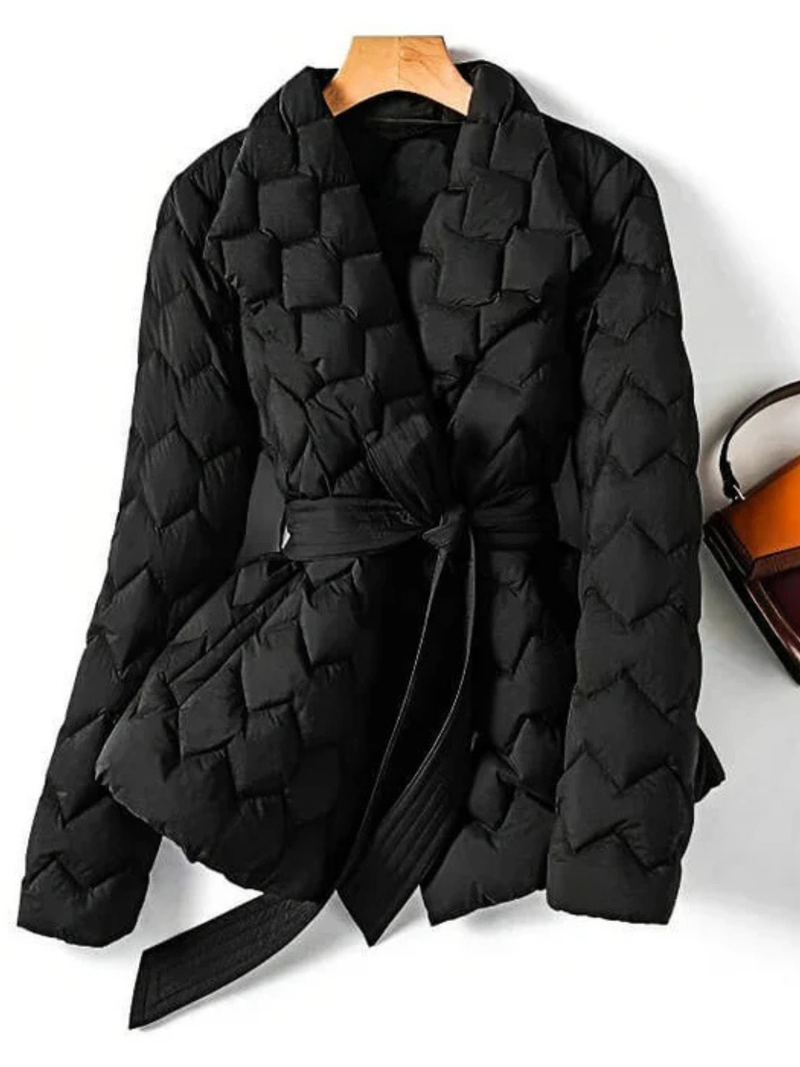 Opal Women's Quilted Coat - close-up detail