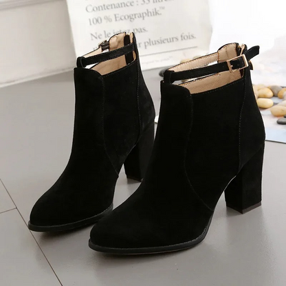 Winona Women's Block Heel Ankle Boots - fabric and finish detail