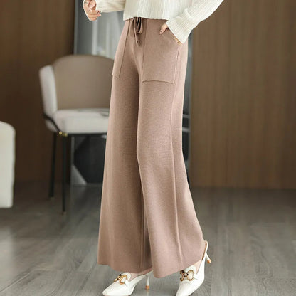 Saskia Women's Wool Pant - flat lay