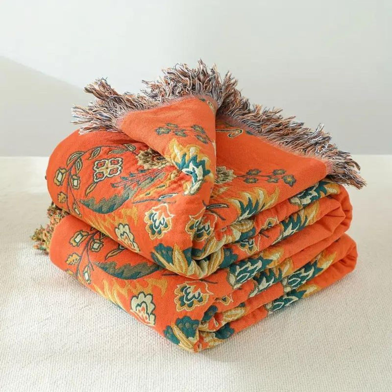 Ash Marigold Reversible Throw Blanket | Reversible, Year-Round