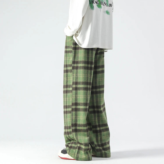 Nora Women's Plaid Joggers - styled view