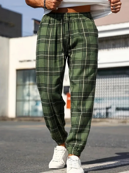 Wren Women's Plaid Joggers - back view