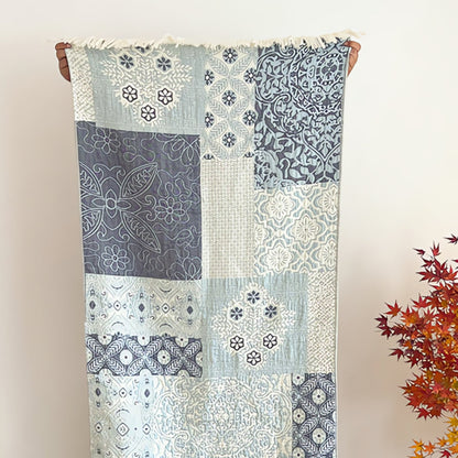 Pure Cotton Bath Towel | Patterned, Quick-Dry