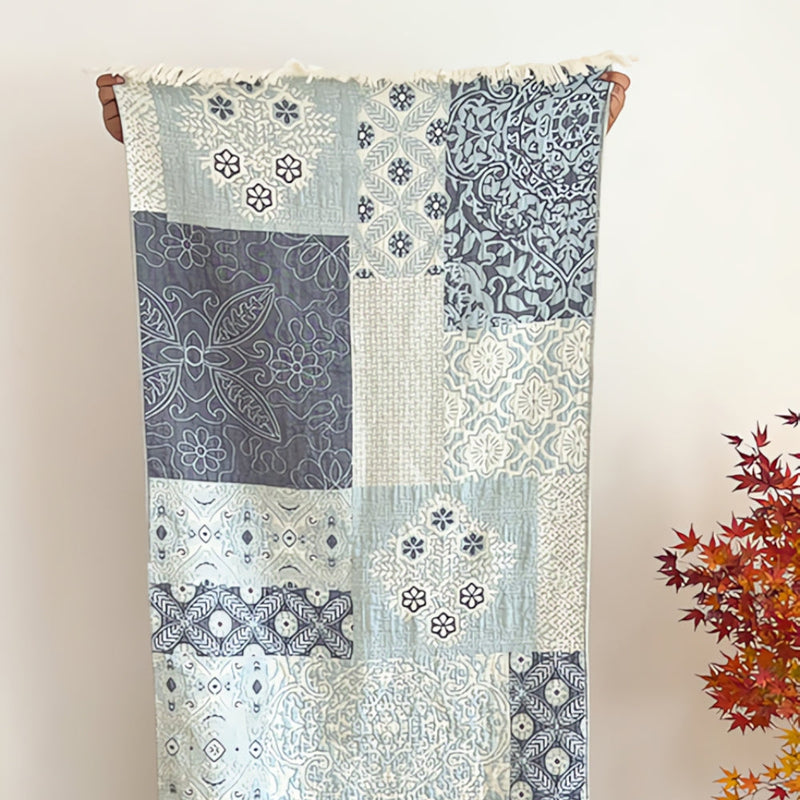Pure Cotton Bath Towel | Patterned, Quick-Dry