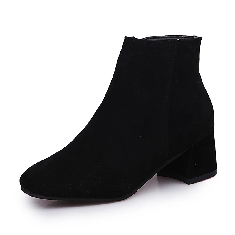 Ulla Women's Block Heel Ankle Boots - fabric and finish detail