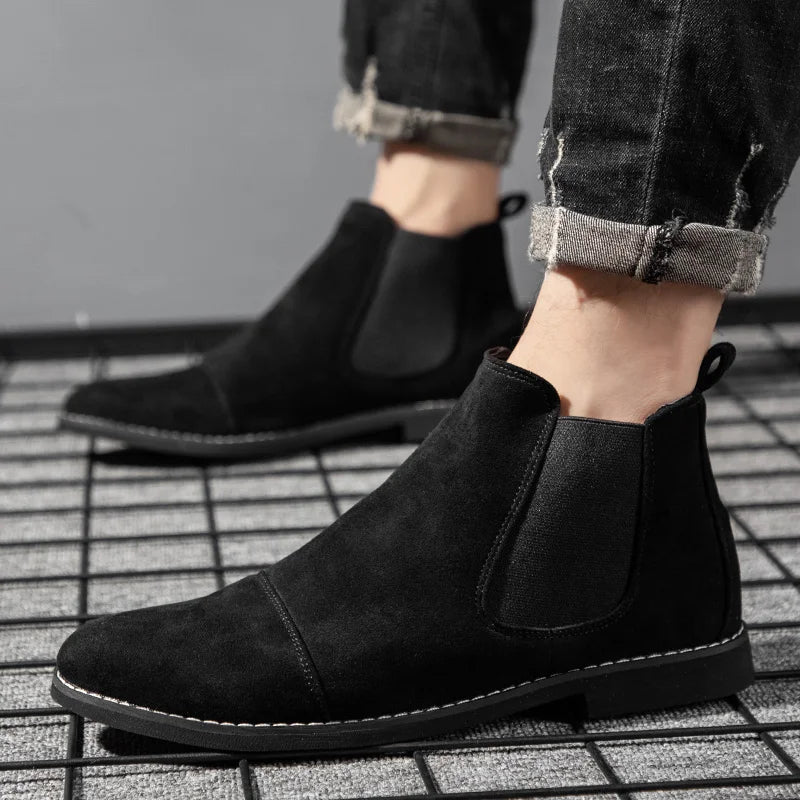 Vera Women's Suede Chelsea Boots - shown in use