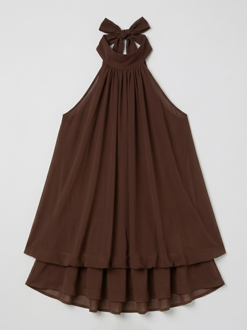 Lila Women's Pleated Mini Dress - flat lay