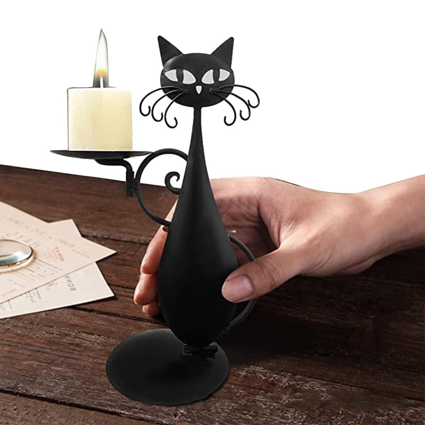 Willow LED Candle Holder - fabric and finish detail