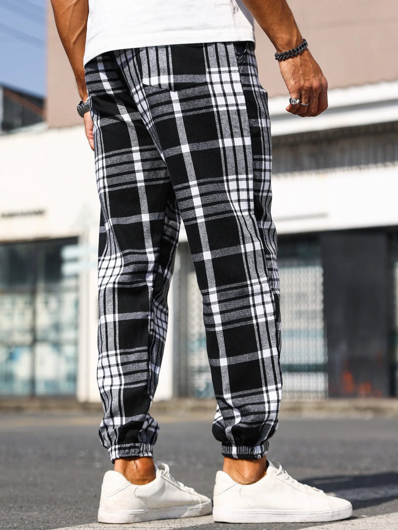 Wren Women's Plaid Joggers - styled view