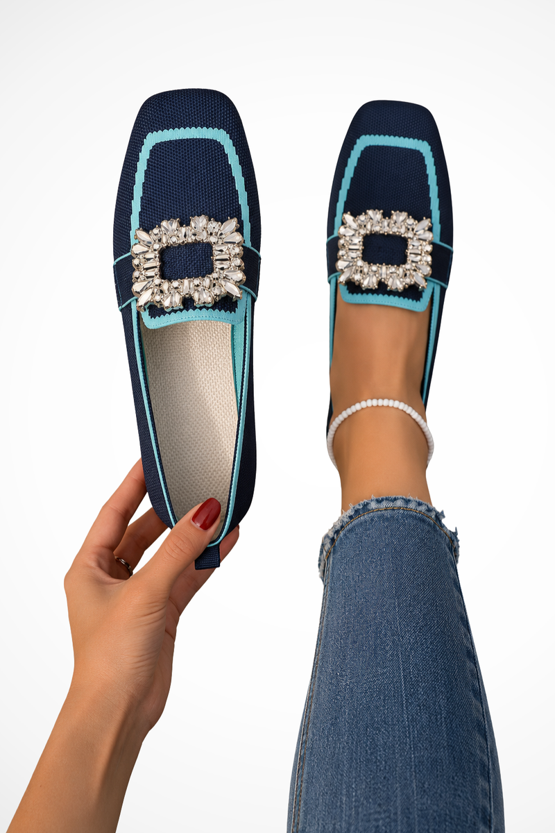 Juno Women's Loafers - fabric and finish detail