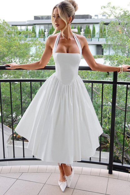 Vienna Women's Midi Dress - fabric and finish detail