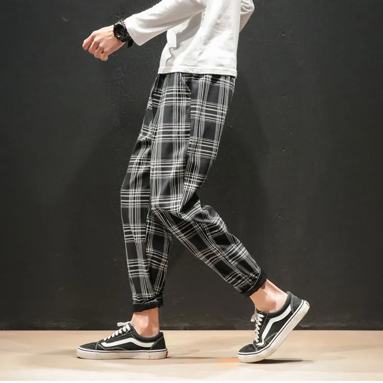 Ines Women's Plaid Trousers - close-up detail