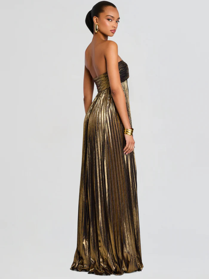 Edith Women's Pleated Maxi Dress - shown in use