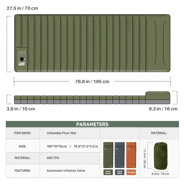 Vale Portable Inflatable Mattress - close-up detail