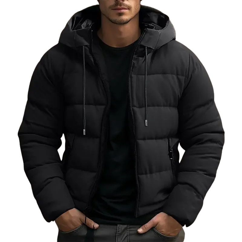 Barnaby Men's Puffer Jacket - fabric and finish detail