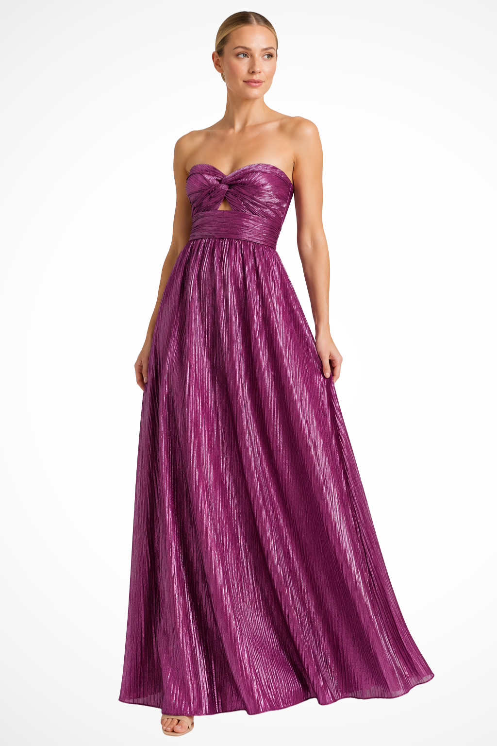 Uma Women's Pleated Maxi Dress - front view