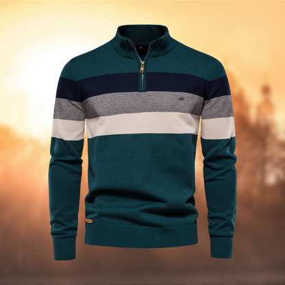 Griffin Men's Striped Sweater - back view