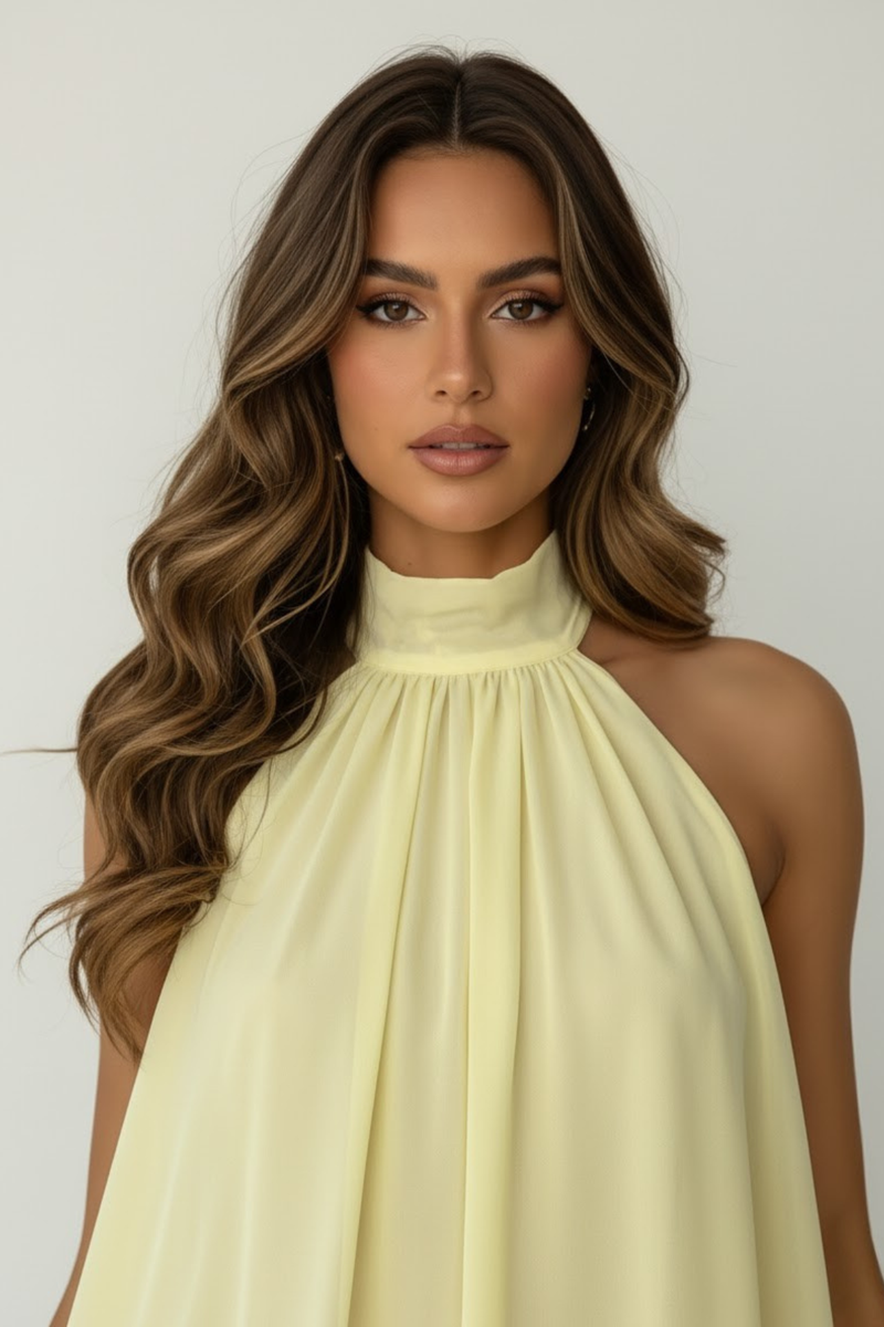 Lila Women's Pleated Mini Dress - styled view