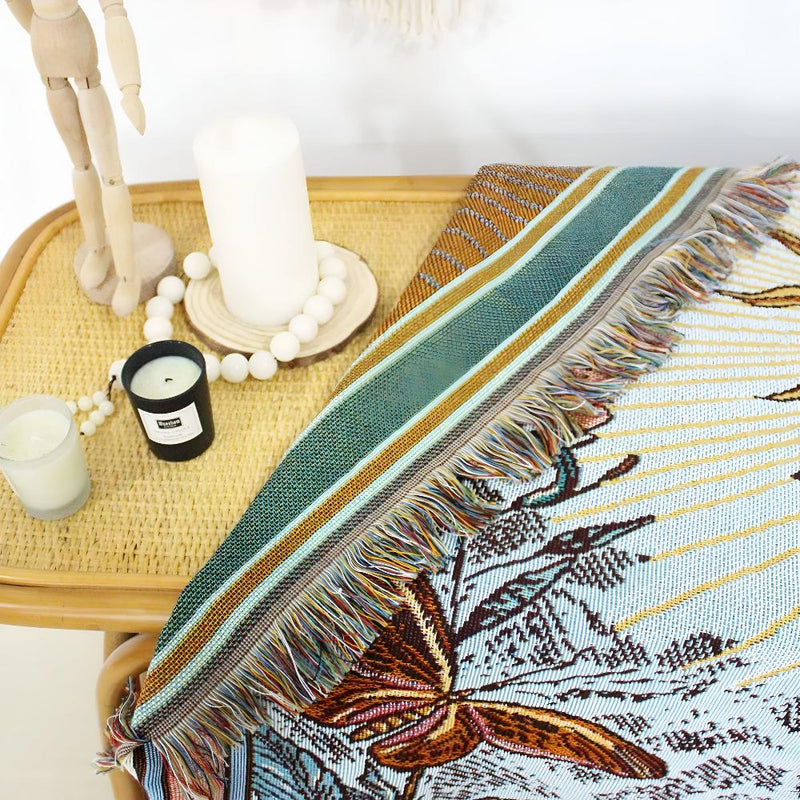 Boho Sun Tarot Tapestry Blanket