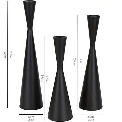 Nordic Brass Waist Candlestick | Set of 3