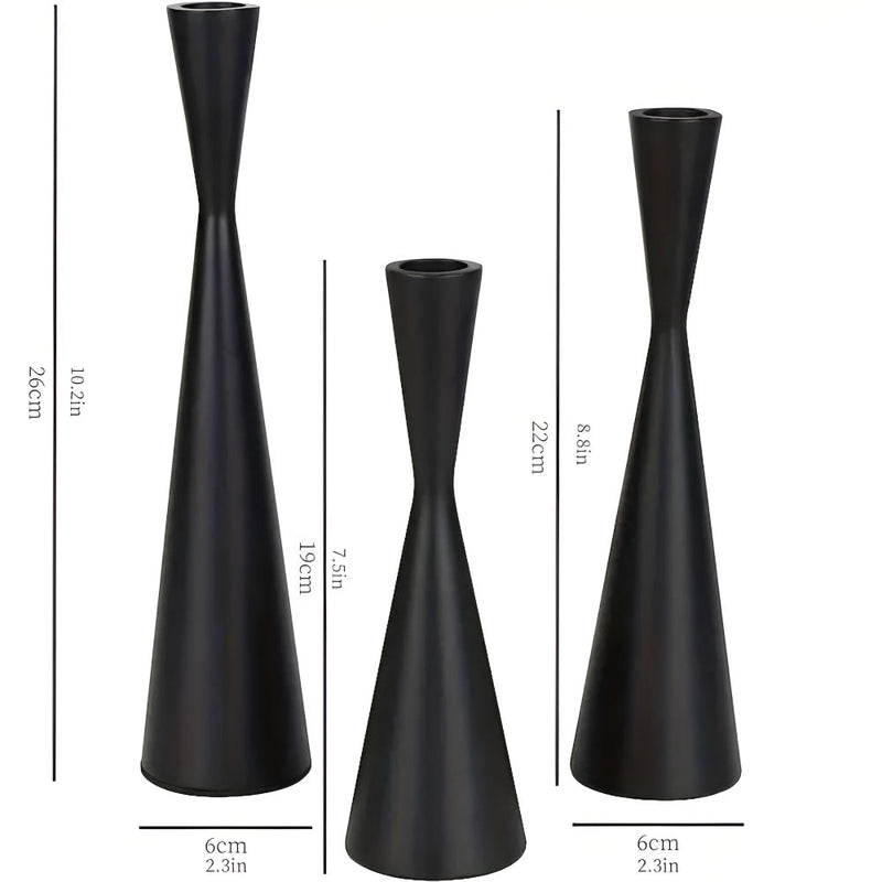 Nordic Brass Waist Candlestick | Set of 3