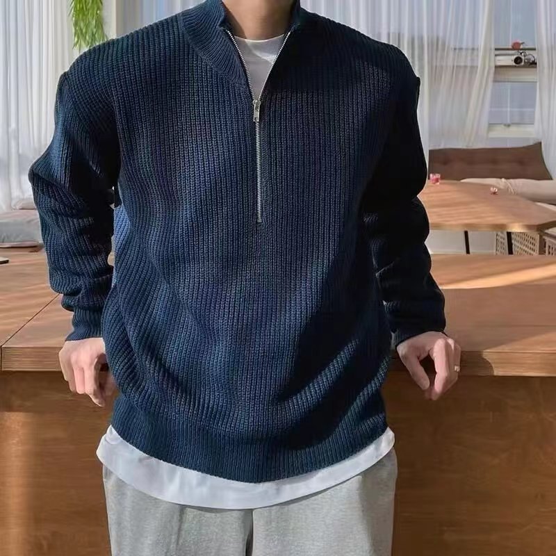 Griffin Men's Ribbed Knit Sweater | Zip