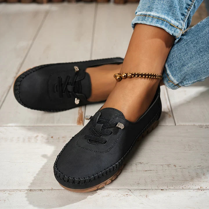 Maren Women's Suede Loafers - flat lay