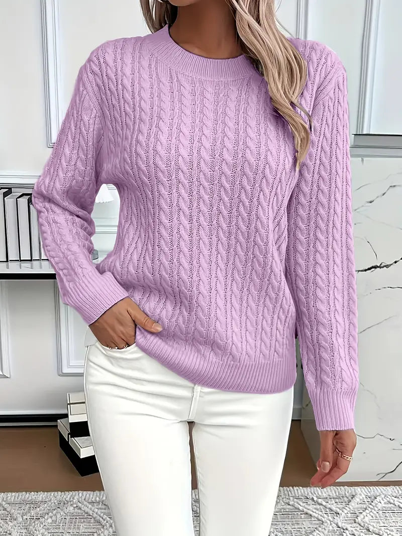 Esme Women's Cable Knit Sweater - shown in use