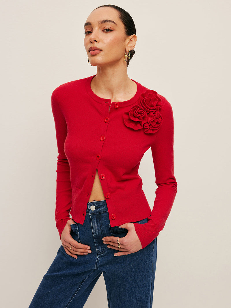 Iris Women's Floral Cardigan - full-length view
