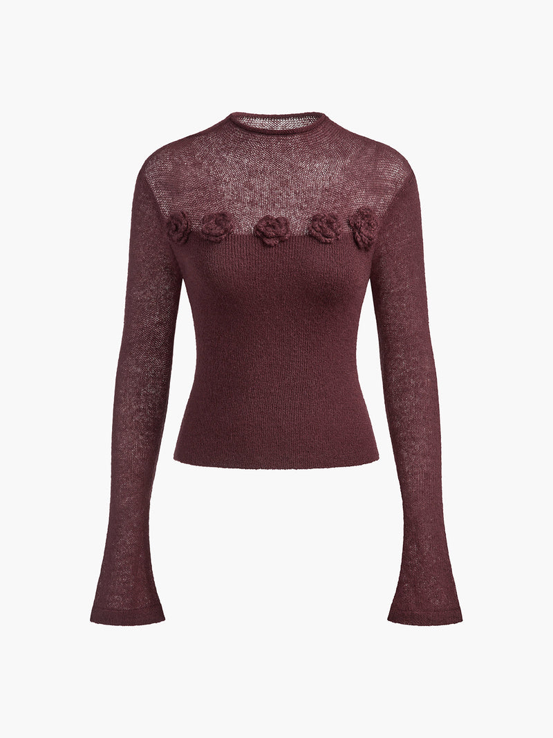 Opal Women's Floral Top - flat lay