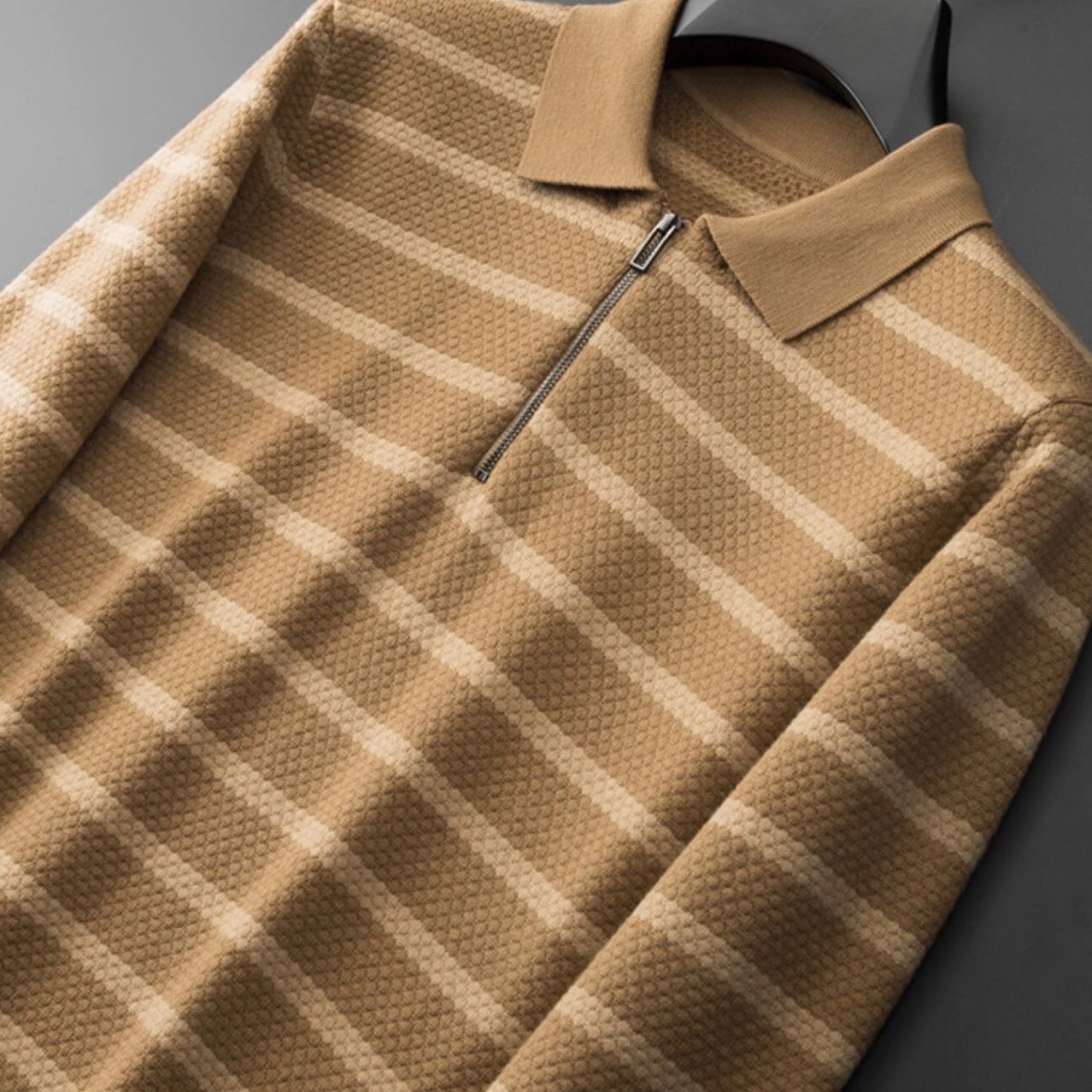 Tobias Men's Striped Shirt - fabric and finish detail