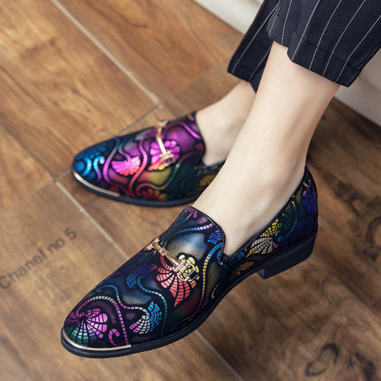 Hector Men's Floral Loafers - front view