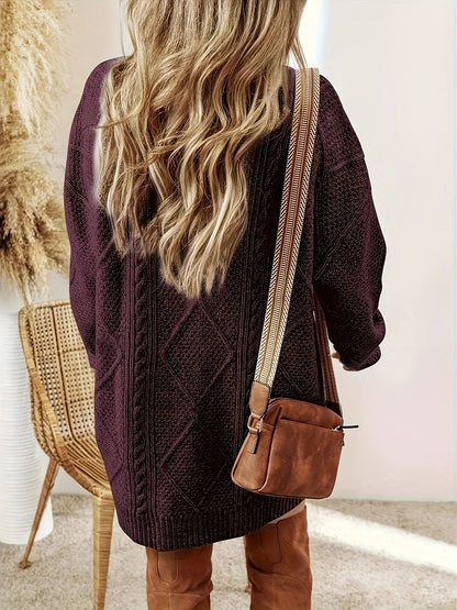 Violette Women's Cable Knit Sweater - full-length view
