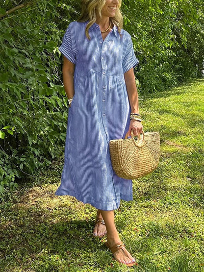 Selma Women's Striped Shirt - front view